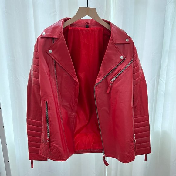 Mr.Bern LA Buttersoft Lambskin Moto Leather Biker Jacket With Silver Hardware - Picture 5 of 15